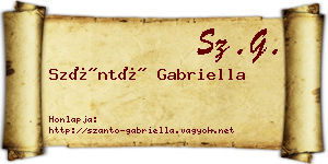 Szántó Gabriella névjegykártya