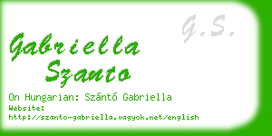 gabriella szanto business card