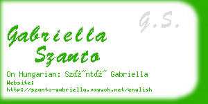 gabriella szanto business card